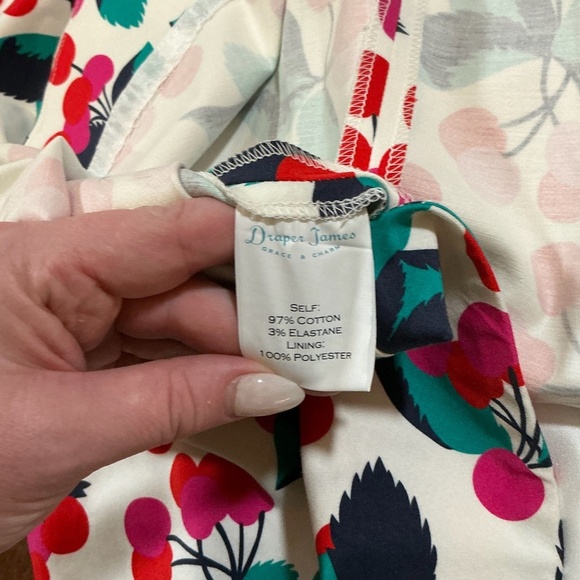 Draper James Cherry Print Fit & Flare Dress • Size 0 - Picture 7 of 9